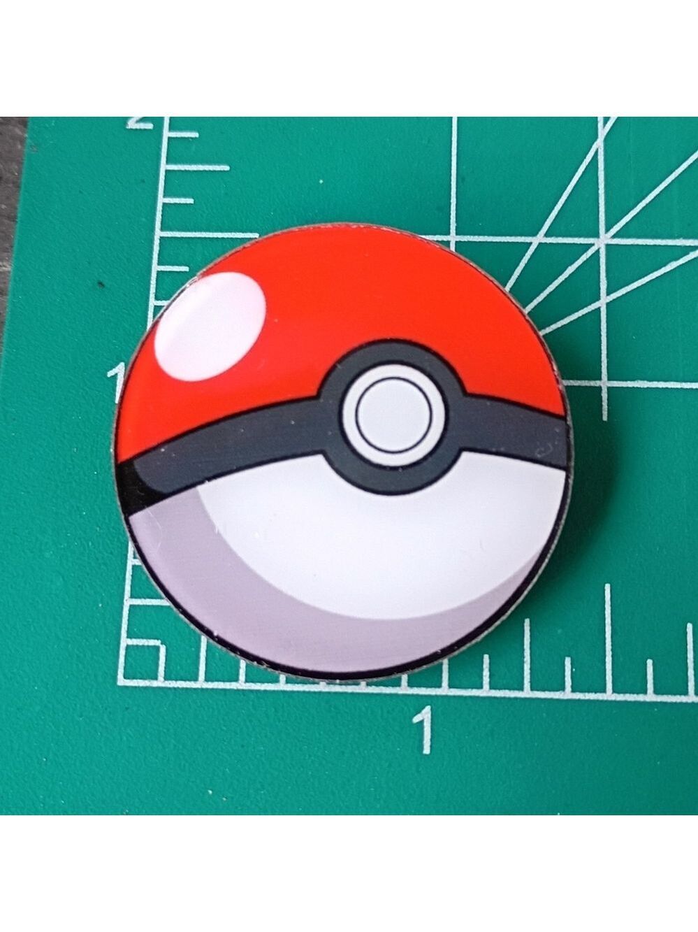 2/$10 Pokemon Red and White Poké Ball Acrylic Pin